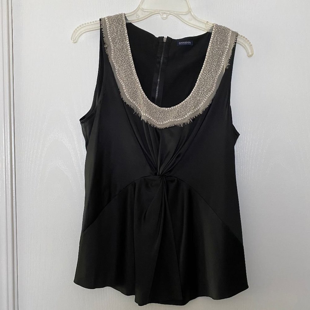 magaschoni beaded sleeveless blouse